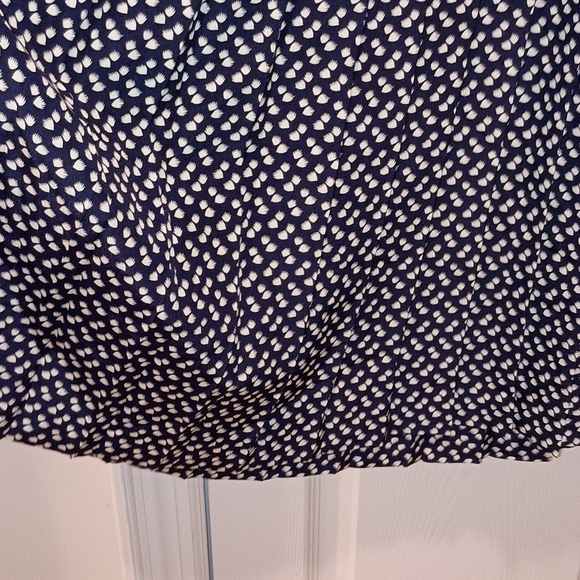 Leslie Fay Vintage Blue White Print Pleated dress size 14 - Picture 10 of 11